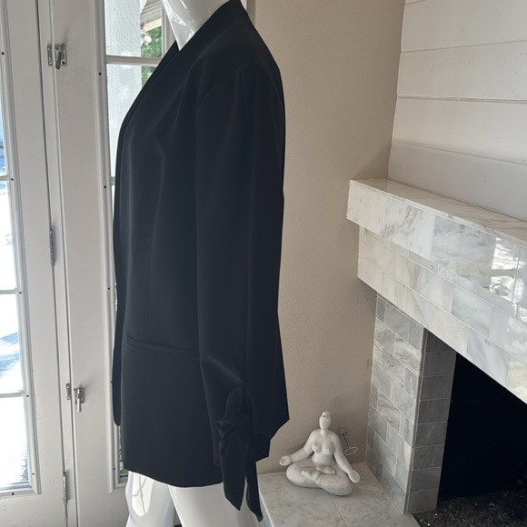 Halogen Black Tie Sleeves Oversized Blazer Size Medium NWT - Picture 4 of 12